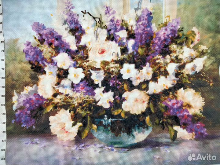 Картина вышитая крестом ручная работа