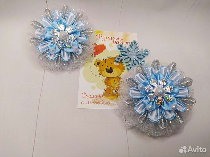 Нарядные зимние бантики