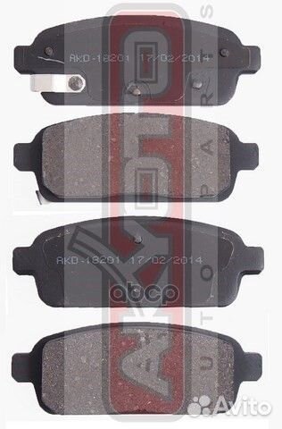 Колодки тормозные дисковые зад AKD18201 akyoto