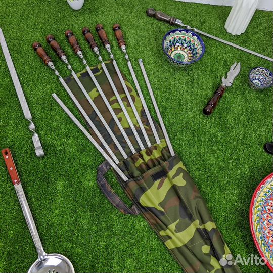 Набор шампуров в чехле, нержавейка 50 см