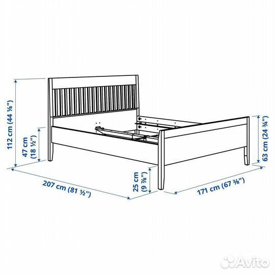 Кровать IKEA 160х200 иданэс