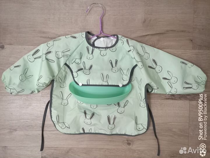 Детский фартук нагрудник слюнявчик 80-90