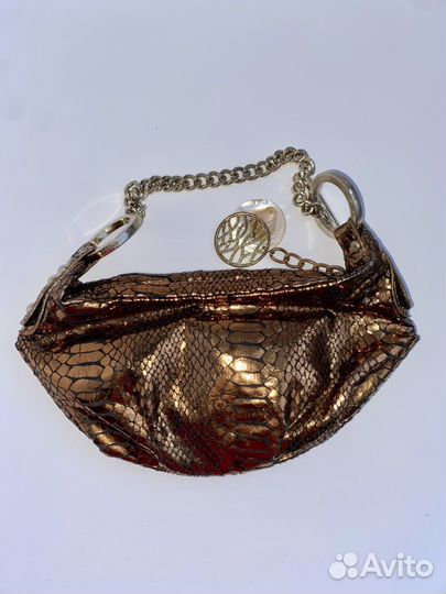 Клатч блестящий золотой