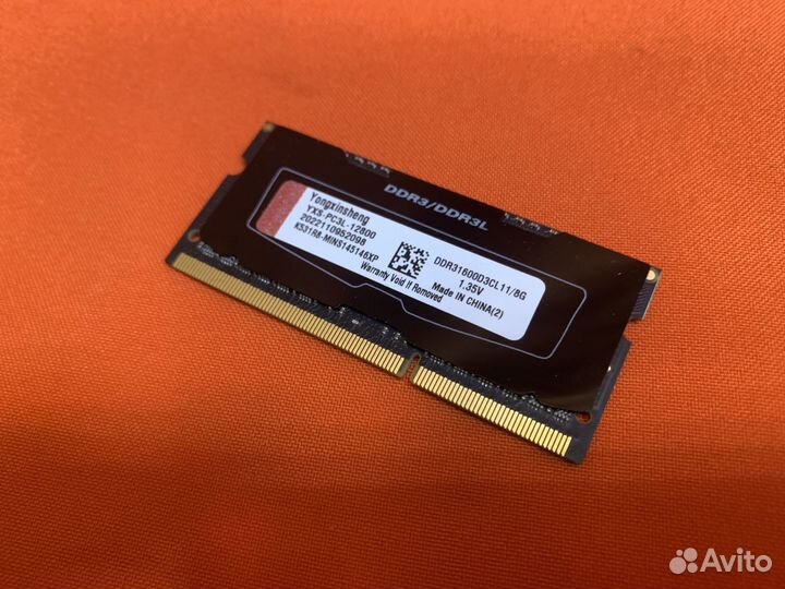 Оперативная память Ddr3 8Gb So DimM 1600MHz