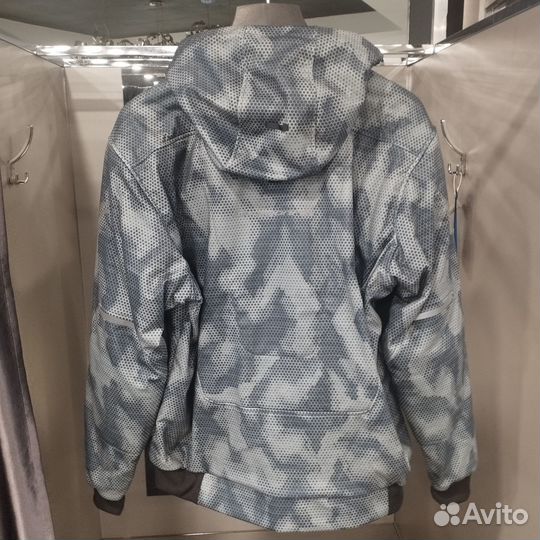 Мототолстовка DF urban grey polygon с защитой