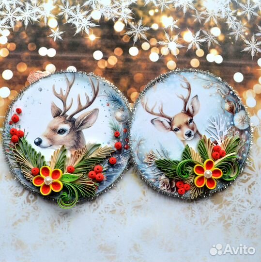 Новогодние сувениры ручной работы. Квиллинг