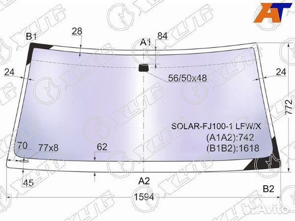 Стекло лобовое атермальное toyota land cruiser cyg