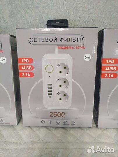 Сетевой фильтр с usb / type-c удлинитель