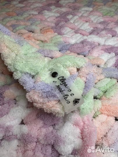 Плед детский вязаный ручная работа