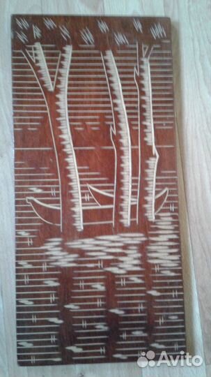 Панно, резьба по дереву, СССР