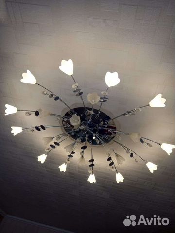 Люстра потолочная с пультом светодиодная бу