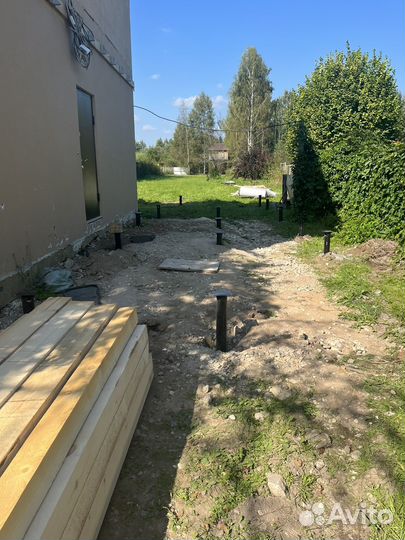 Установка винтовых свай подключ