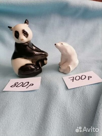 Панда и Белый медведь. Статуэтки лфз