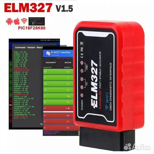 Новый Автосканер Wi-Fi ELM 327 V1.5 OBD2
