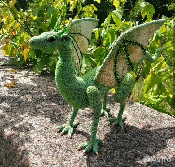Дракон. Вязаная игрушка, ручная работа (амигуруми)
