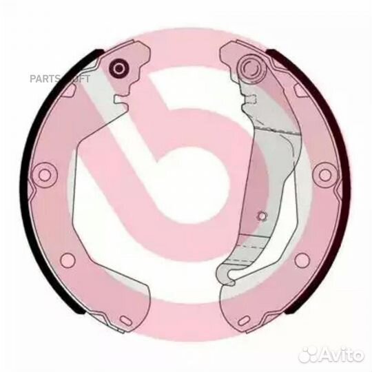 Brembo S10518 Колодки тормозные барабанные задн. c