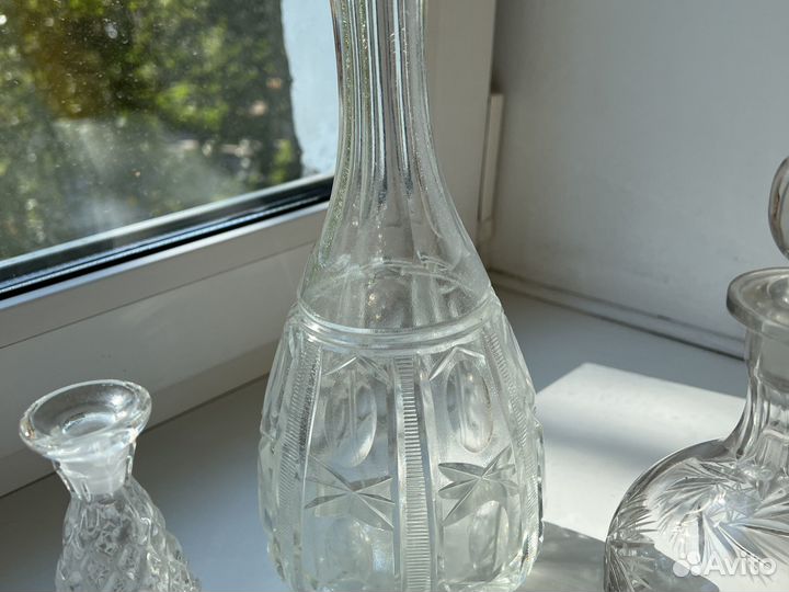 Графин и кувшин из хрусталя СССР