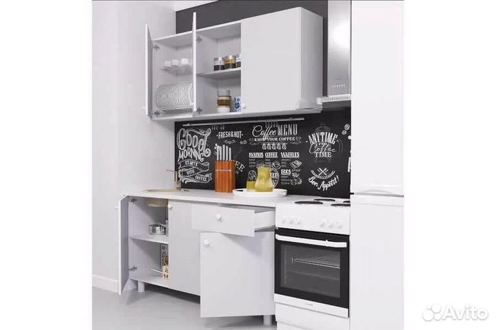 Кухня 1.5 метра Белая