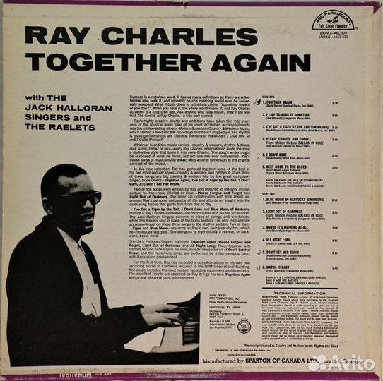 Пластинка LP Ray Charles – Together again