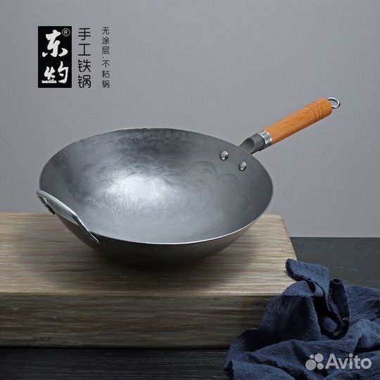 Кованная Сковорода вок 32,34,36