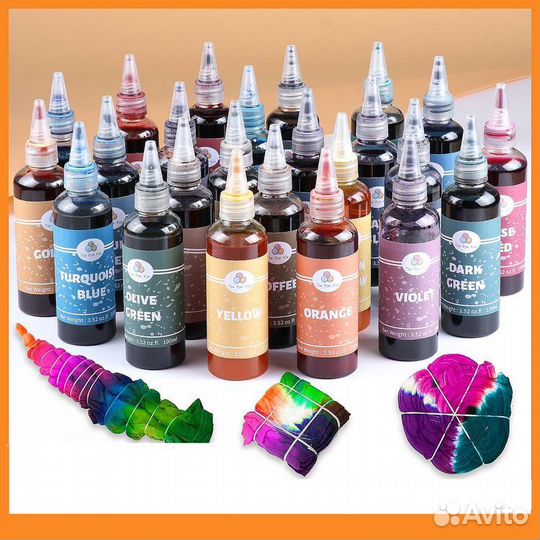 100 мл. Краситель для ткани Оливково-зеленый