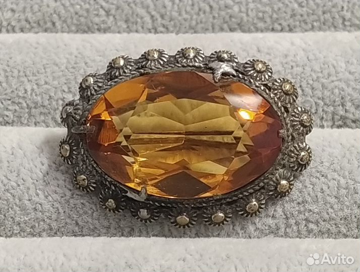 Брошь Леденец СССР мельхиор клеймо мкп редкая