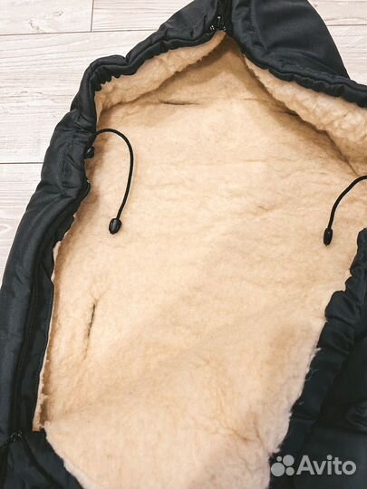 Меховой конверт в коляску овчина