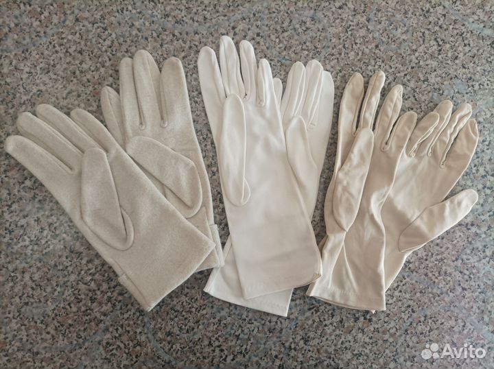 Перчатки лайкра и шерсть