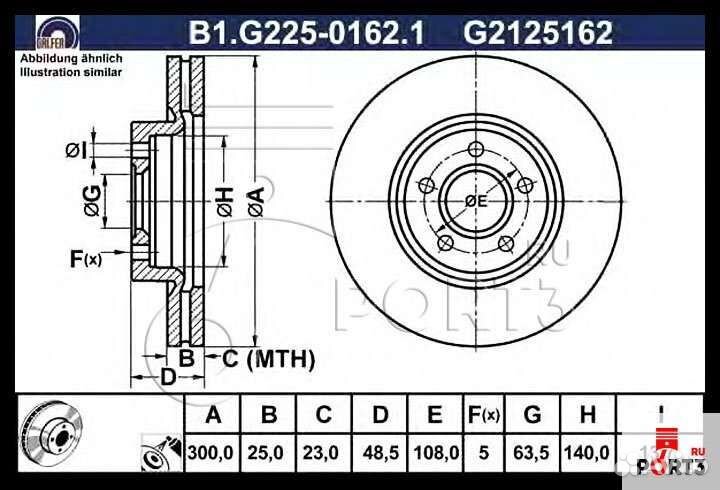 Тормозные диски Ford 300 мм