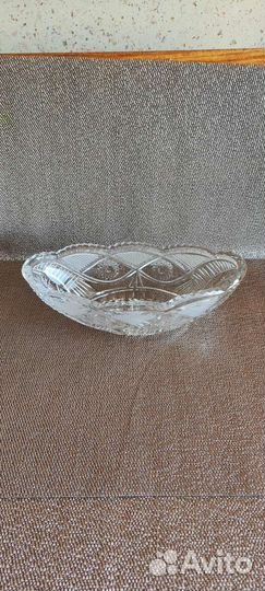 Хрусталь- салатница, ваза для фруктов