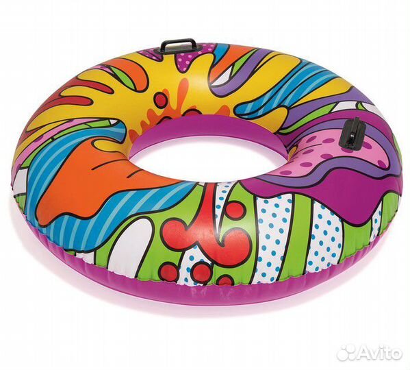 Круг надувной для плавания с ручками, 119 см