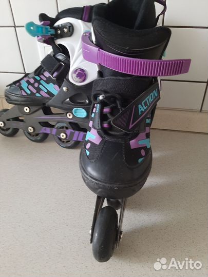 Роликовые коньки детские раздвижные 33 36