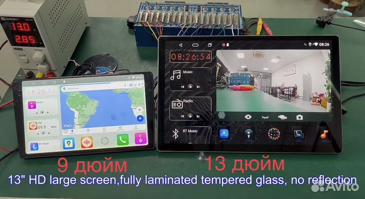 Магнитола 13 дюймов 12 Андроид 4+64G CarPlay QLeD