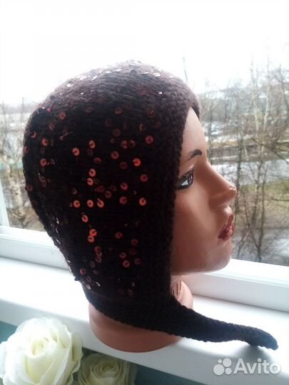 Чепчик с паетками