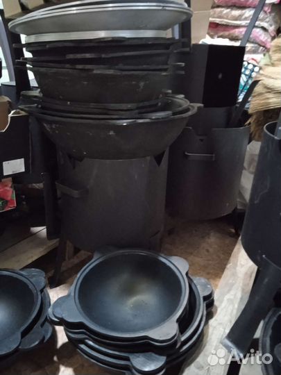 Узбекский казан чугунный и шампуры