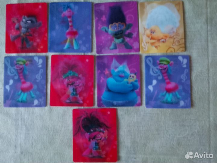 Голографические карточки Тролли