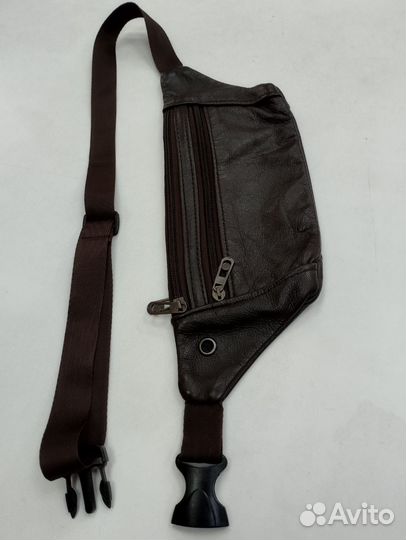 Сумка поясная мужская натуральная кожа