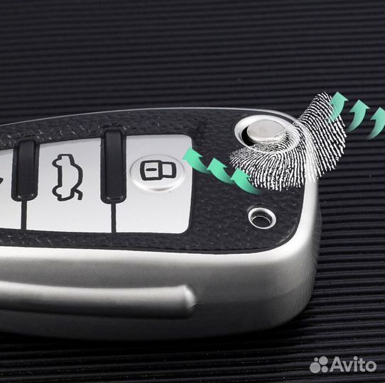 Чехол на выкидной ключ TPU Audi / Ауди green