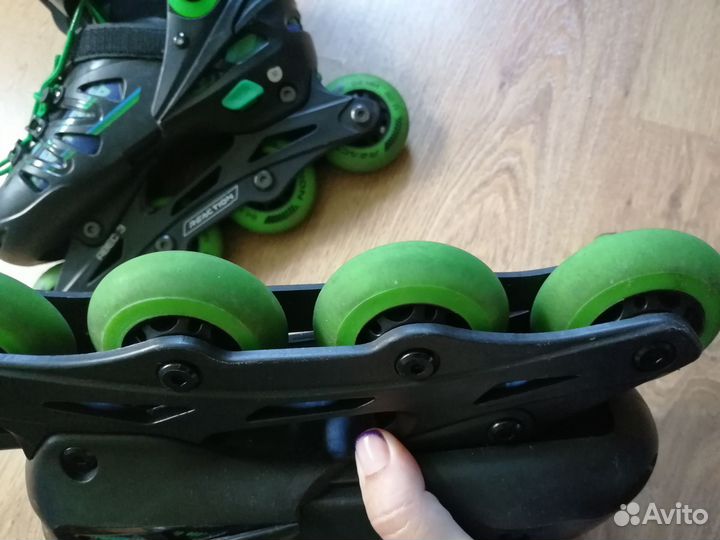 Роликовые коньки детские раздвижные с защитой