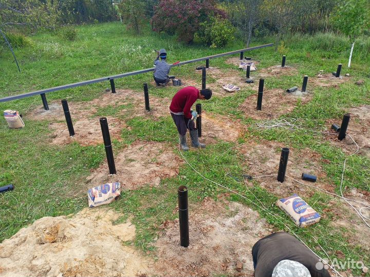 Установка винтовых свай