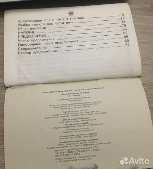 Справочники по русскому и математике 1-4 класс