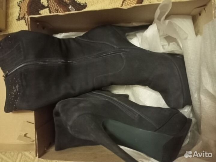 Сапоги женские натуральная кожа 39 40