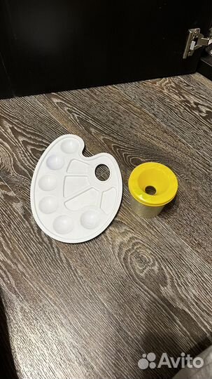 Набор для рисования красок/палитра/стакан