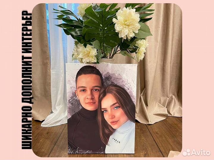 Портрет по фото на холсте в Самаре быстро