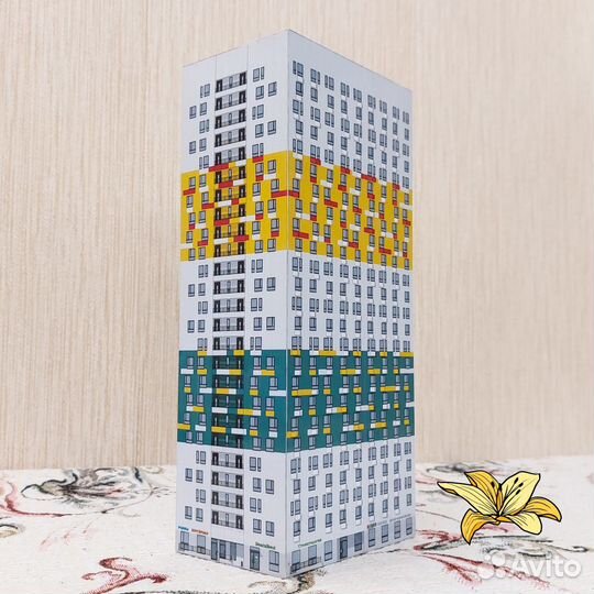 Макет панельного дома серии пик-1 из бумаги