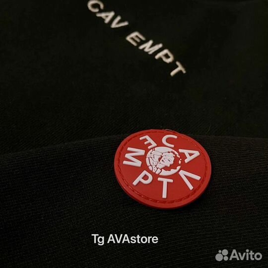 Худи Cav Empt черный с принтом новый