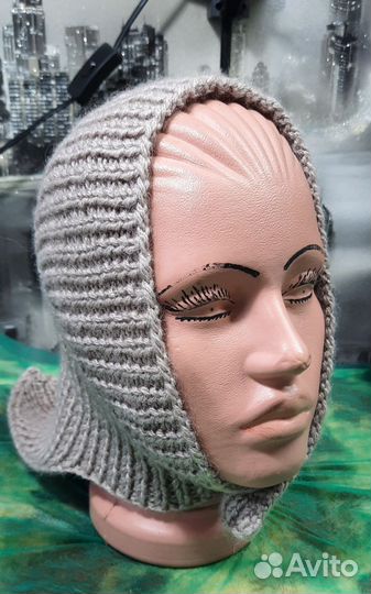 Шапка-косынка из ангоры