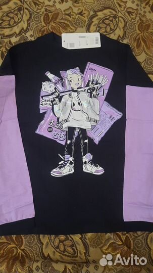 Лонгслив на девочку из 100 % хлопка