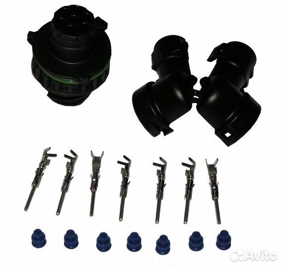 Разъем 7 контактов байонет (вилка) L-образная задн