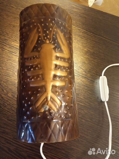 Медный настенный светильник